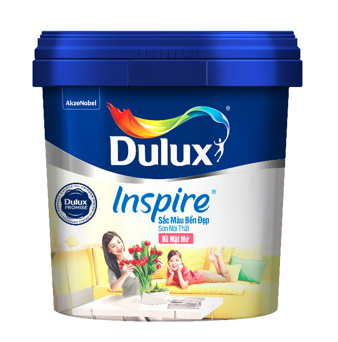 Sơn nội thất Dulux Inspire Sắc Màu Bền Đẹp bề mặt mờ 39A (15 Lít)