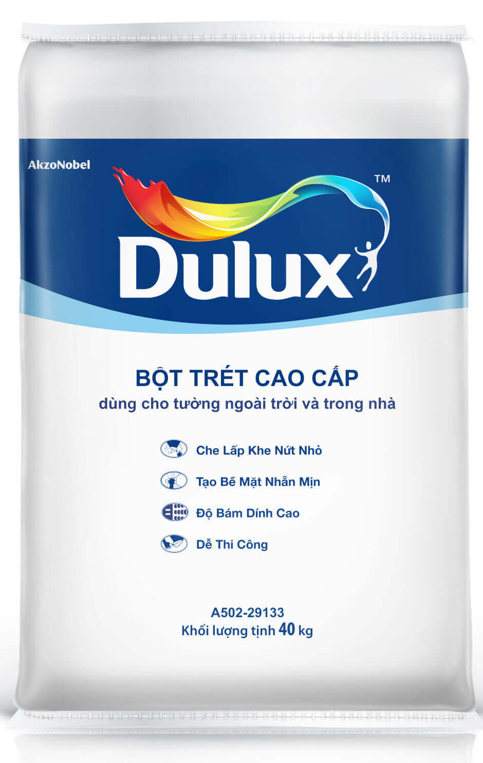 Bột trét tường Dulux trong nhà và ngoài trời A502 (40 kg)