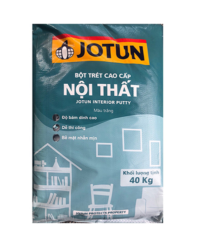 Bột trét tường Jotun Putty Interior màu trắng (40 kg)